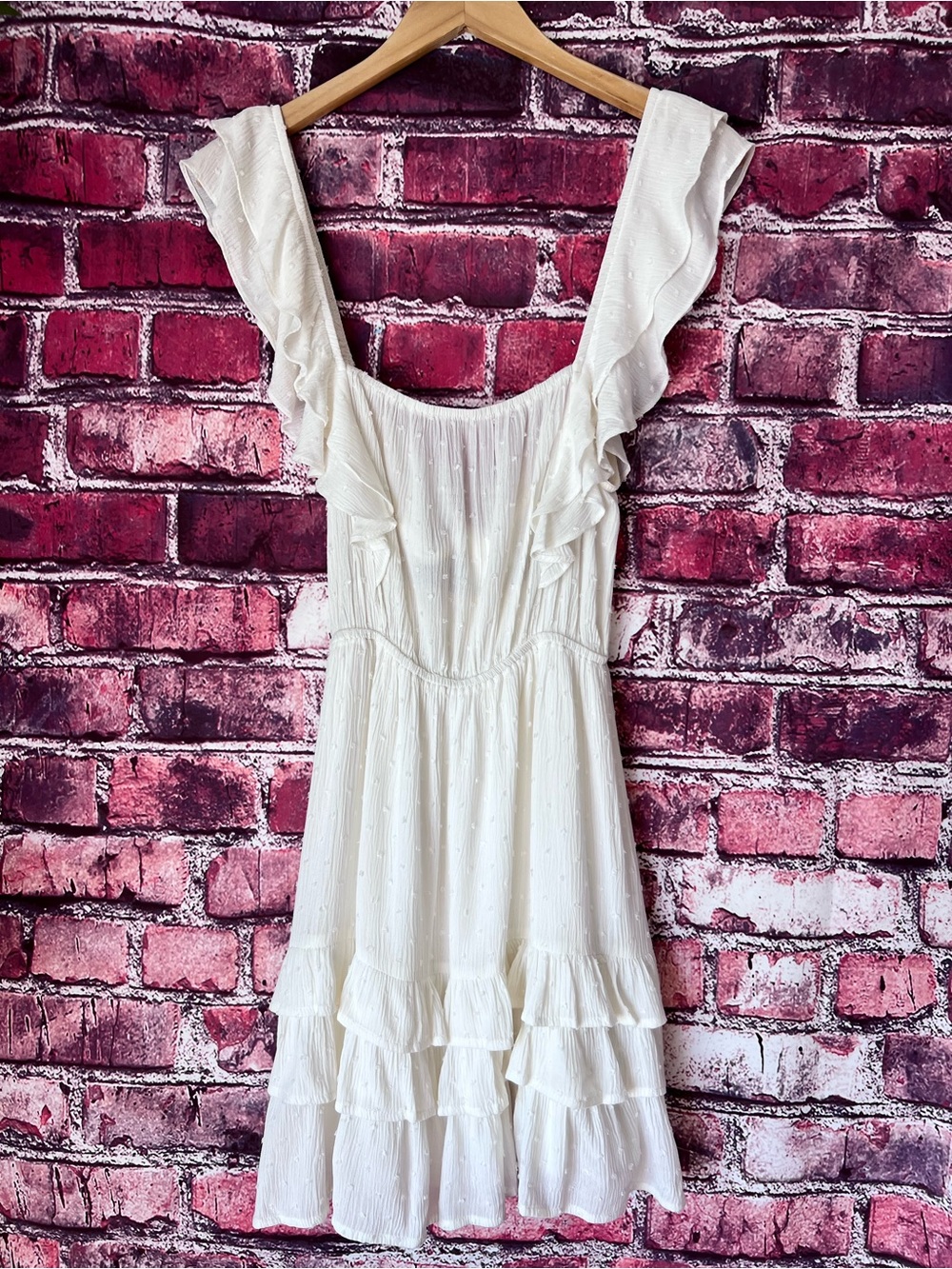 ILLA ILLA White Ruffle Mini Dress